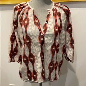 NEW Line & Dot Sheer Top